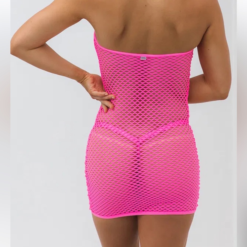 Wicked weasel bundle pack two dresses one bikini red hot pink black lemons m l - Picture 2 of 7